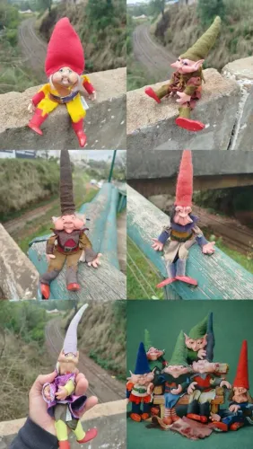 Lote antigo duendes gnomos ®alemdalemda 1996