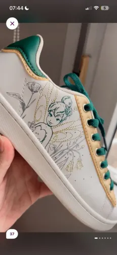 tênis exclusivo disneyland paris tinker bell sininho peten pan importado fadas, adulto 37