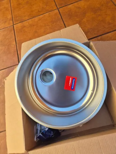 Cuba de embutir Tramontina Basic 38 BL em Aço Inox natural Ø38 cm