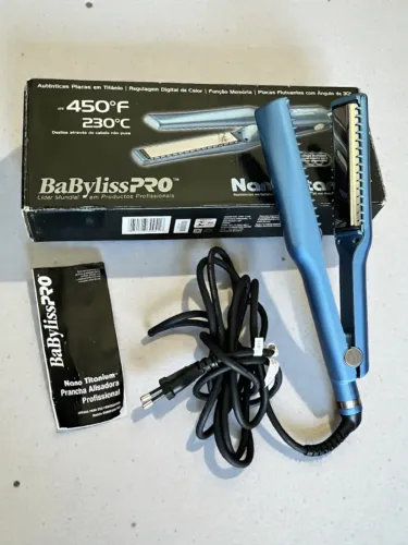 Prancha Babyliss pro nano titanium original - até 230°c - voltagem: 127v