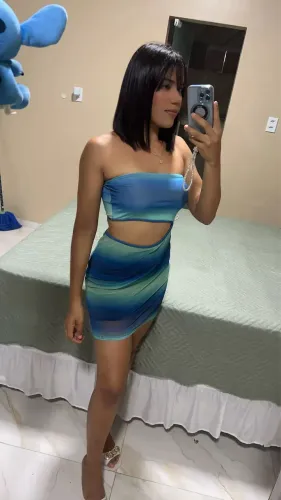 Vestido azul tomara que caia
