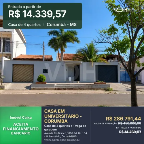 CASA EM UNIVERSITARIO - CORUMBA