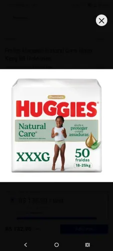 Fralda natural Care XXXG