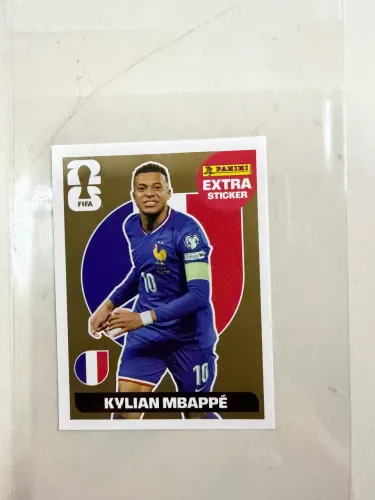 figurinha kylian mbappé ouro