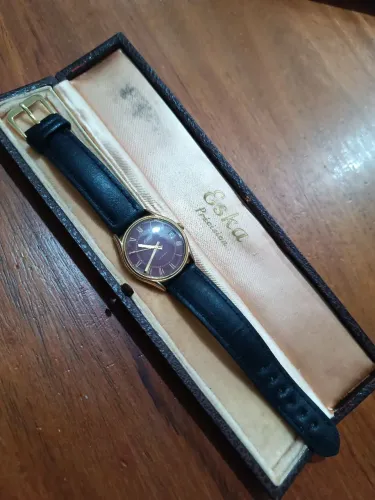 Relógio Eska Précision masculino Vintage a Corda com Caixa original
