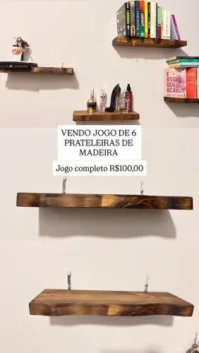 VENDO PRATELEIRAS DE MADEIRA