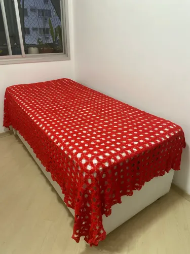 Linda colcha de crochê