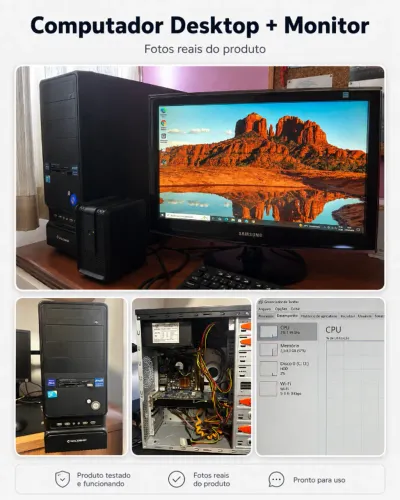 Computador Completo Intel Core 2 Quad Q8400 | 4GB RAM | GeForce GTS 250 (Ideal para Escrit