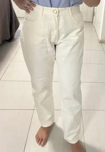 Calça brim reta shoulder tamanho 40 com cinto 