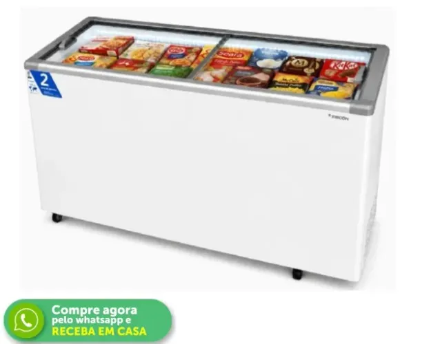 Freezer Horizontal Tampa de Vidro 503L Fricon 127V
