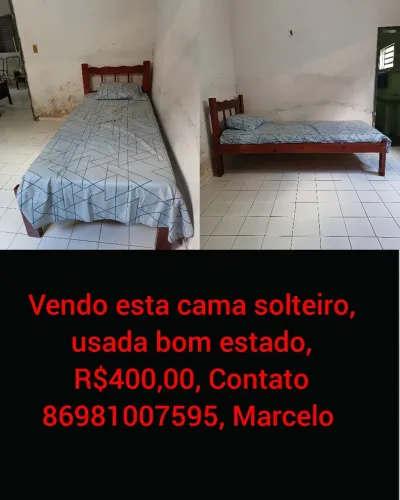 Vendo essa cama com colchão solteiro