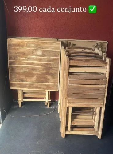 Mesa de madeira bar 