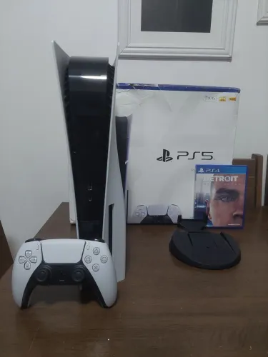 Ps5 mídia física mais base, controle,caixa e mais jogo