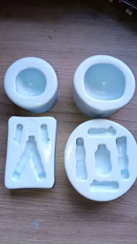 DESAPEGO Moldes de silicone Angellartes Kit topo de bolo