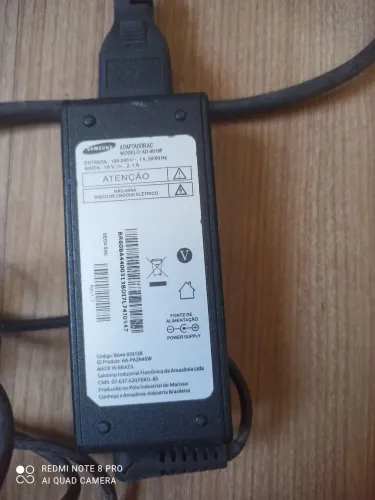 Fonte notebook Samsung 19v 2,1A