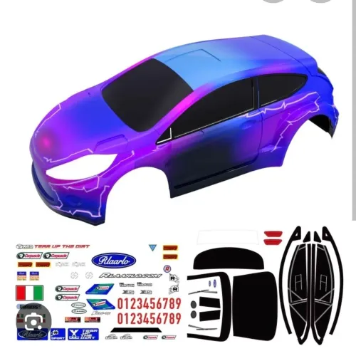Automodelo RC Rlaarlo XTS-F10 - bolha Shell corpo roxa com adesivos sem acessórios