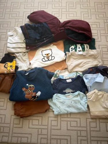 Lote de roupas infantil masculino 1 a 2 anos - 18 peças - Zara, Gap, Carter?s e Milon