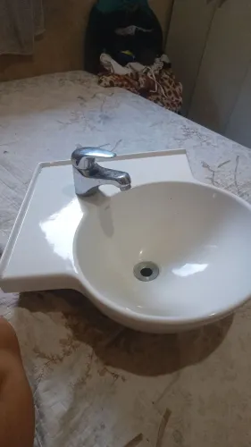 CUBA DECA COM TORNEIRA DE INOX E ENTRADA PARA AGUA QUENTE E NATURAL