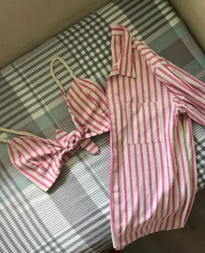 Camisão de linho + Cropped
