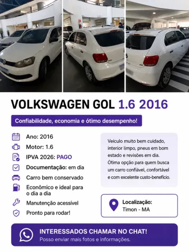 Volkswagen Gol Geração VI Trendline 1.6 8V Total Flex Mec. 4P 2016