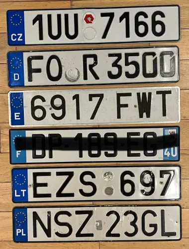 Placa de carro original Européias para coleção - carros, veículo, Europa
