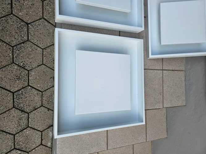 Luminária de sobrepor quadrada 3 peças