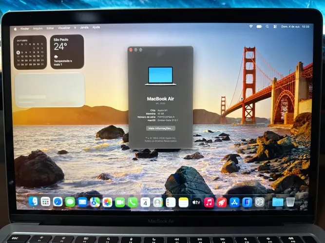 MacBook Air M1 16 GB RAM / 256 GB SSD / 95% saúde bateria