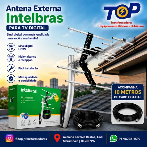 Antena externa Intelbras TV Digital 
