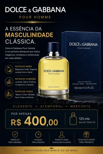 Perfume Dolce Gaban pour homme 125ml 