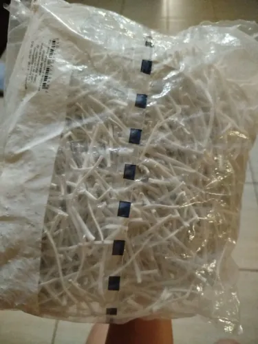 Até plastificado branco - 9 cm - para amarrar embalagens