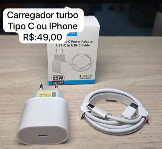 CARREGADOR TURBO 25w PARA IPHONE