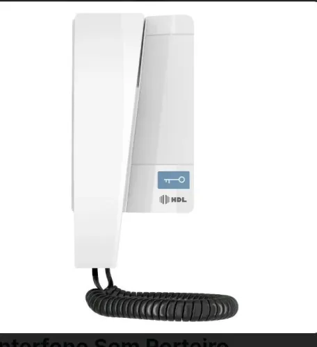Interfone sem porteiro eletronico 1 botão branco HDL