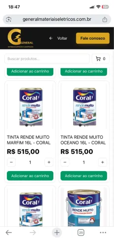 Tinta coral rende muito branco