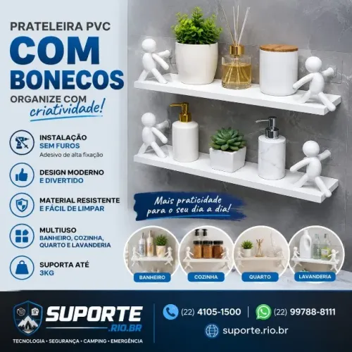 Prateleiras PVC colável com dupla face acamento boneco ( produto novo )