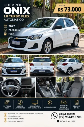 Chevrolet Onix Hatch 1.0 12V TB Flex Aut. 4P 2022