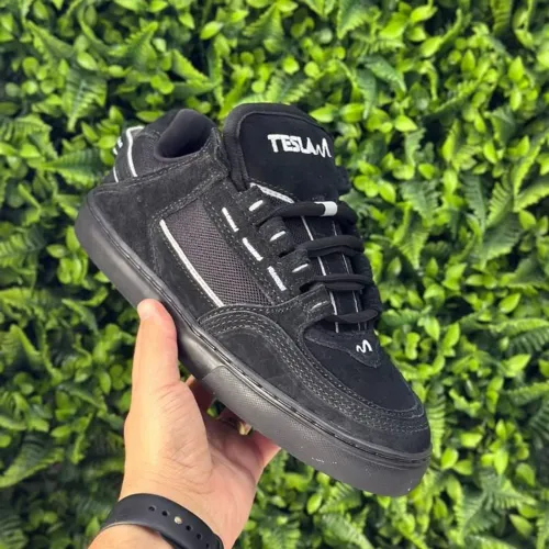 Tênis Tesla Oli Todo Preto Refletivo Streetwear - 34 ao 43 Novo Unissex 