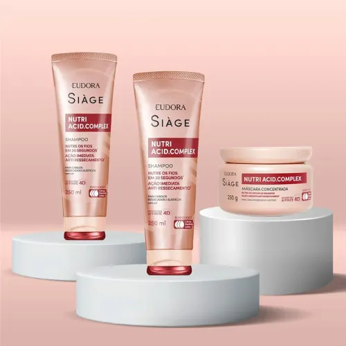 SHAMPOO +CONDICIONADOR +MASCARA NUTRI ACID COMPLEX EUDORA