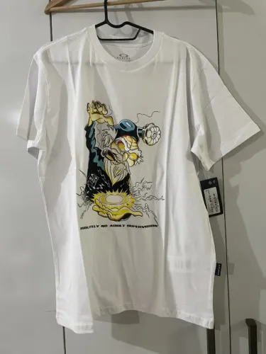 Camiseta Oakley Mad Science branca P nova com etiqueta