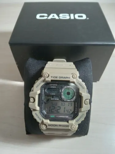 LEIA A DESCRIÇÃO - RELÓGIO CASIO WS-1700H-5AVDF Gráfico de Marés