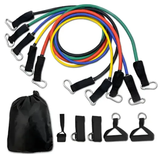 Equipamentos Exercícios Físicos Elástico Argolas 11 Peças
