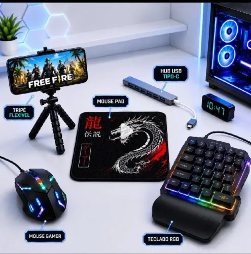Vendo kit game profissional completo por apenas 200 reais novo nunca foi usado