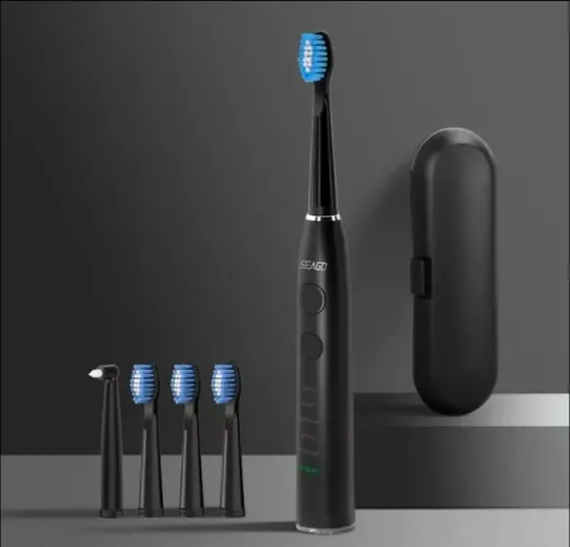 Escova de Dentes Elétrica Seago Preta ou Branca Sg-575 Recarregável Adulto