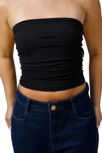 TUBE TOP PRETO