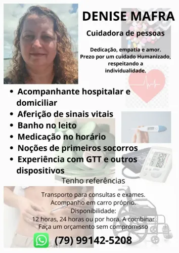 Cuidadora de idosos e crianças 