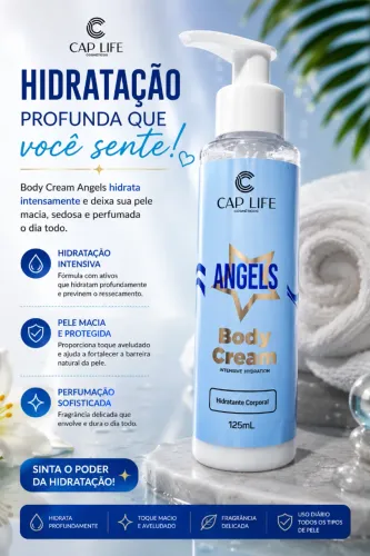 Hidratante Corporal Angels Body Cream Cap Life 125ml