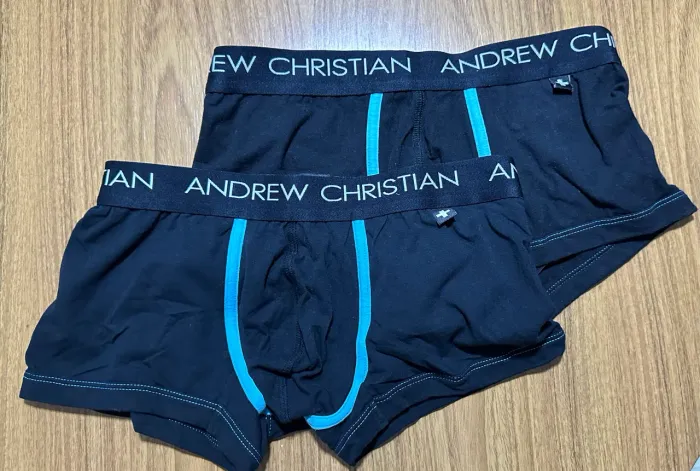 Cueca Box masculina Andrew Christian original empina Bumbum tamanho M kit com 2