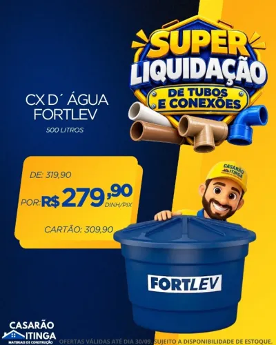 Caixa D´Água de 500lt e de 1000lt em Oferta!