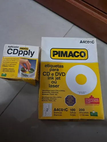 Etiquetas de CD e DVD+aplicado PIMACO- 100 UNIDADES