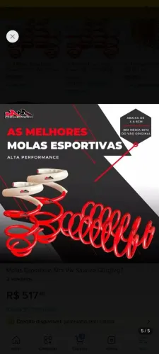 Jogo de mola esportiva vw