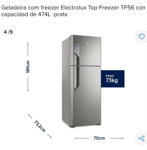 Geladeira com freezer Electrolux